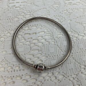 Sim Stars Sterling Silver snake charm Bracelet Hook closure 7-8” New. NWOT
